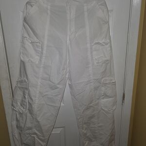 Womebs White Cargo Pants